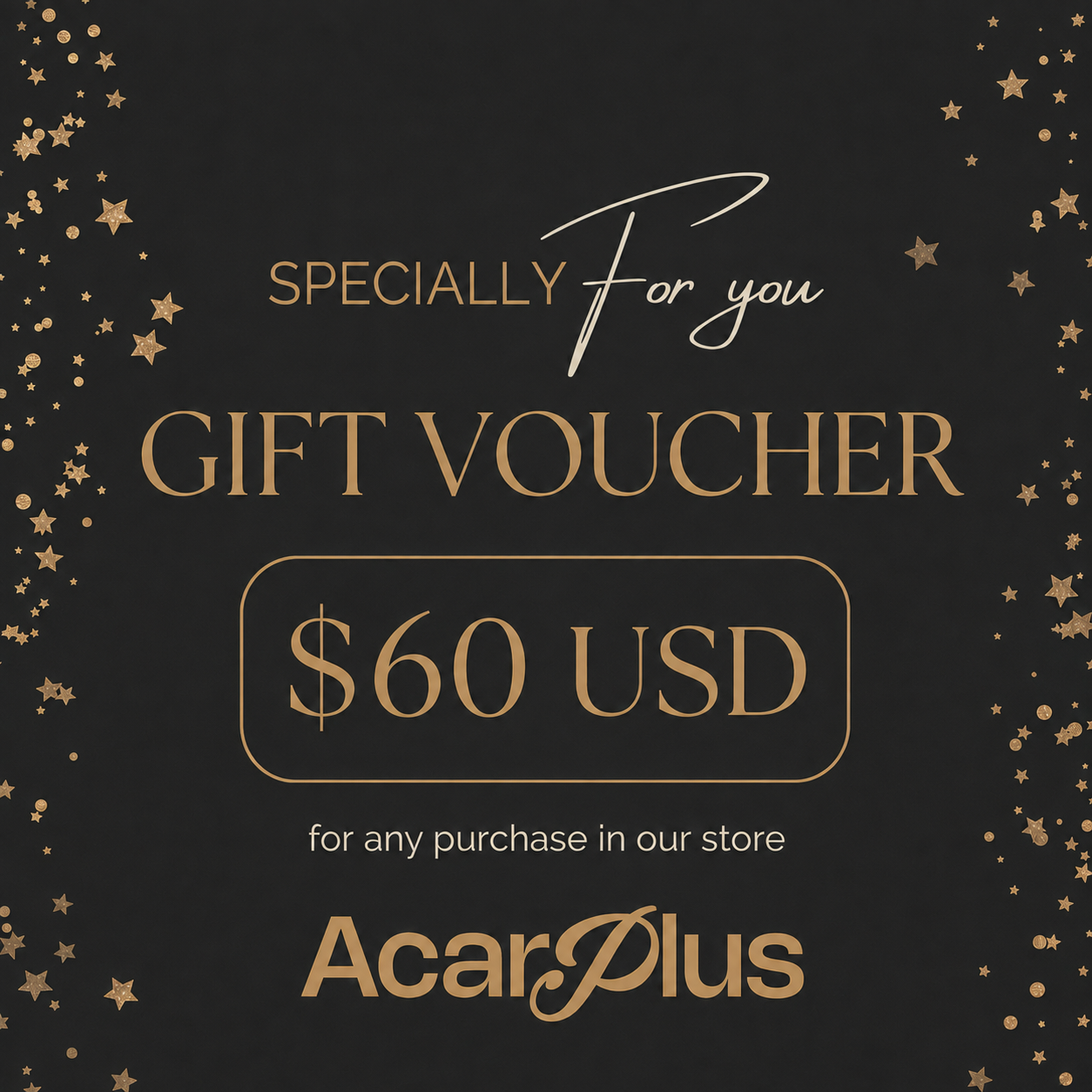 AcarPlus Gift Card: US$60