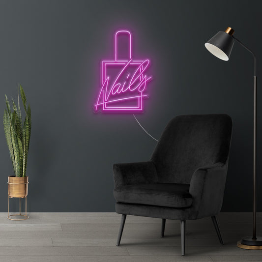 The Gel Bottle + Nails - Neon Sign