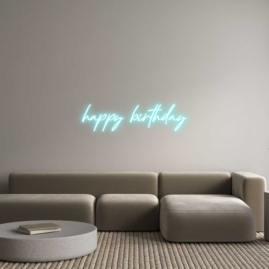 Custom Neon: happy birthday