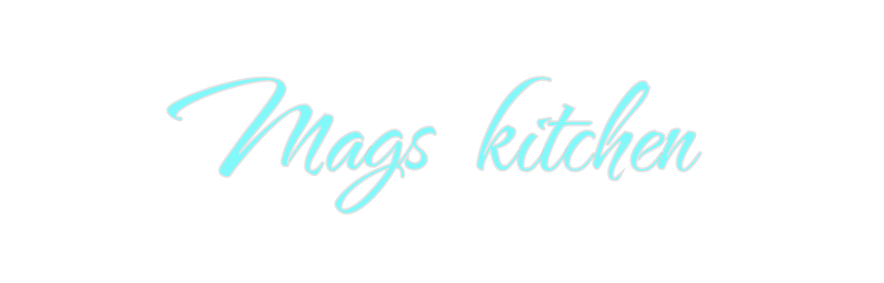 Custom Neon: Mags kitchen