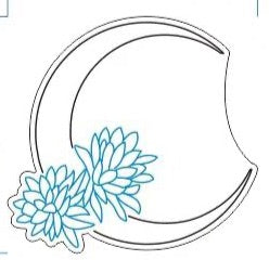 Connect with flowers 4.50’ + White Moon and Ice Blue Flowers 16”