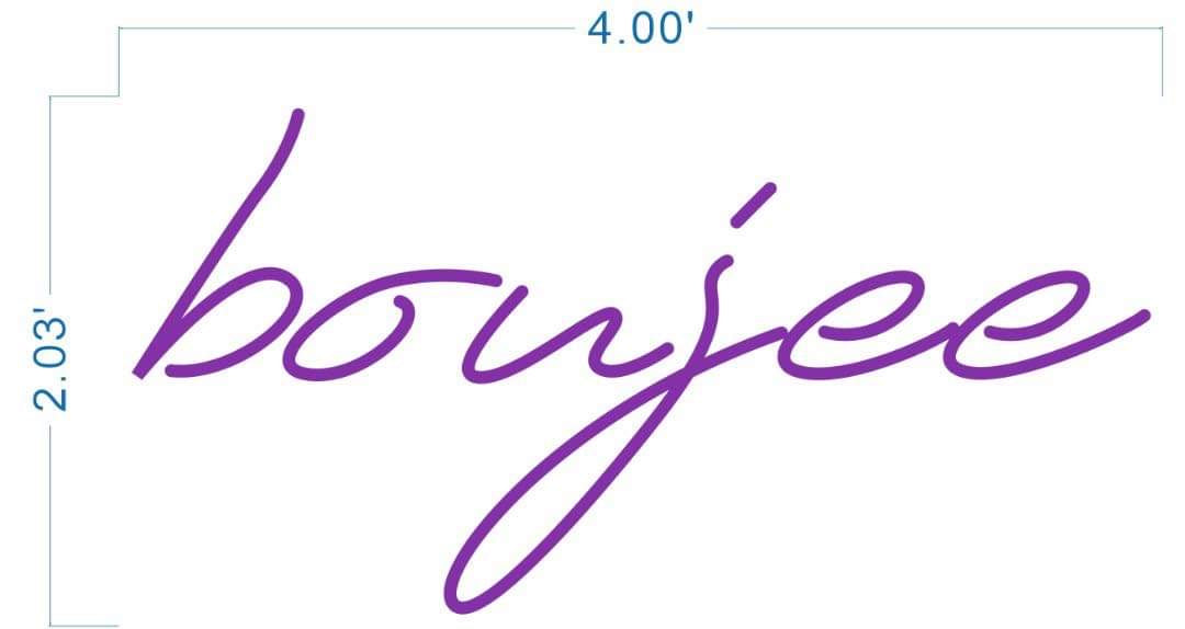 boujee Neon Sign - Cut to Letter