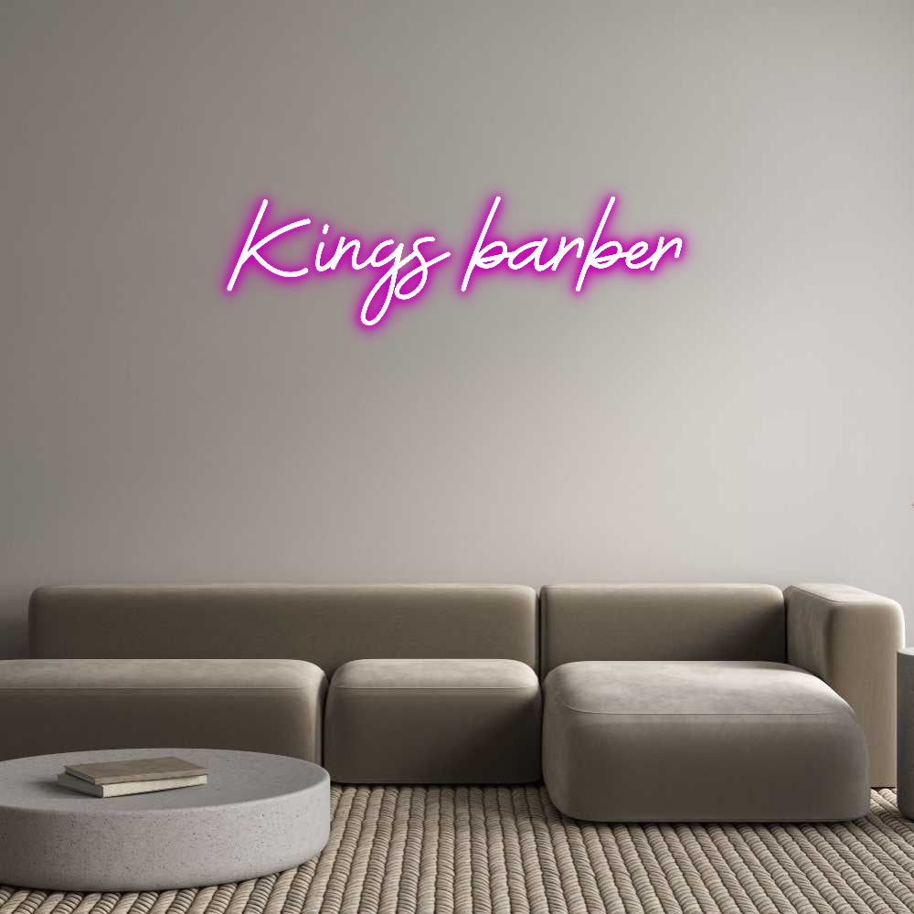 Custom Neon: Kings barber