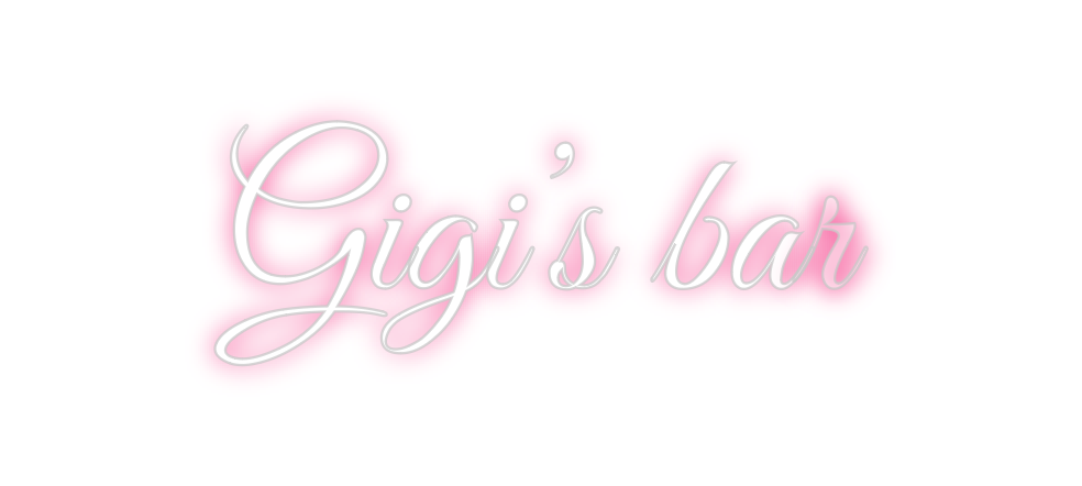 Custom Neon: Gigi’s bar