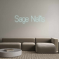 Custom Neon: Sage Nails