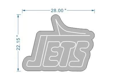 Jets Logo - 28inch - Green