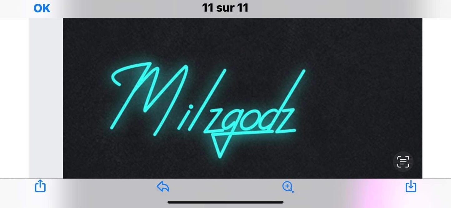 Milgoodz - Ice Blue Colour - 40inch Width Neon Sign