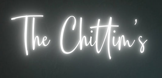 The Chittim’s Neon Sign - 36inch - White