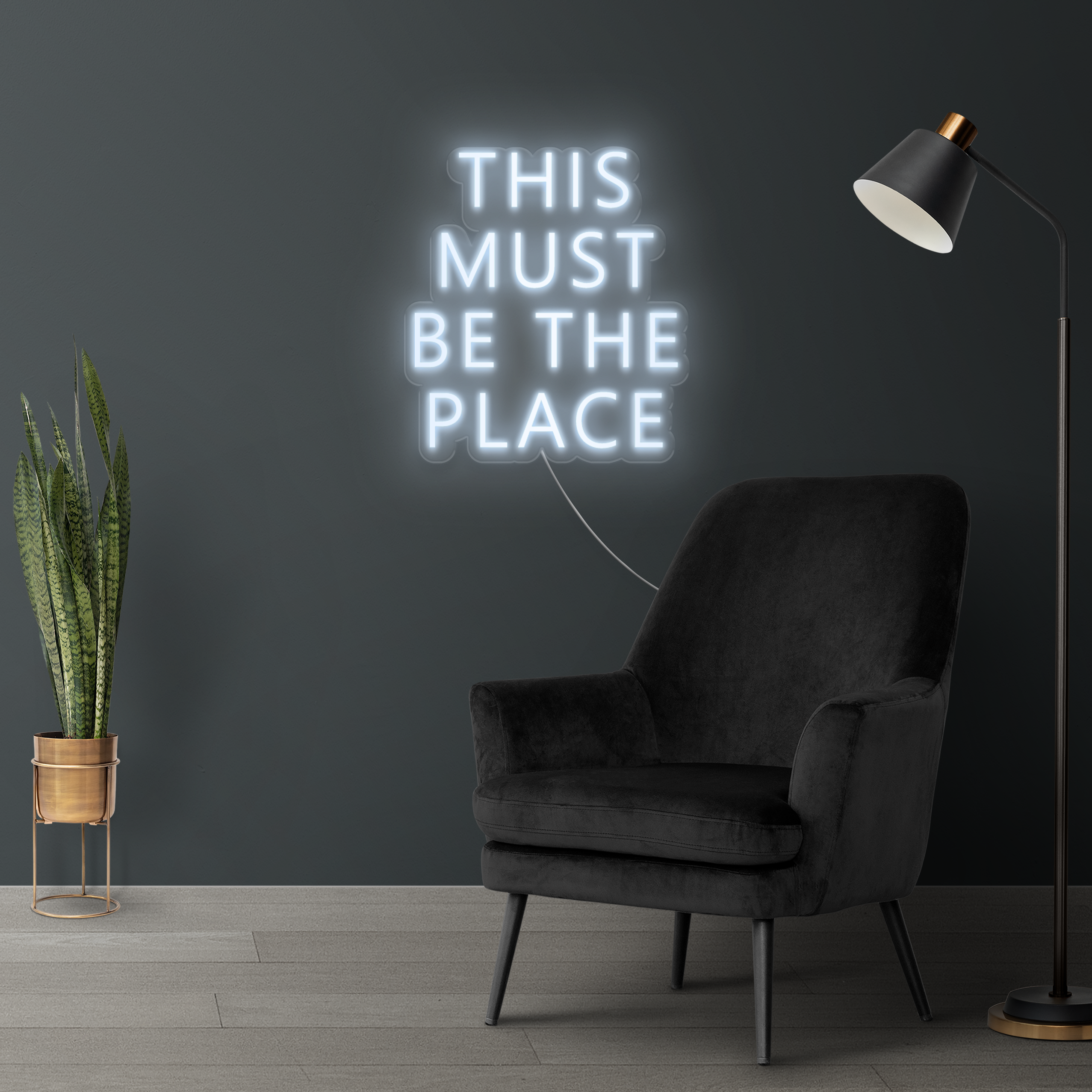 THIS MUST BE THE PLACE (100x90cm) LED Neon Sign